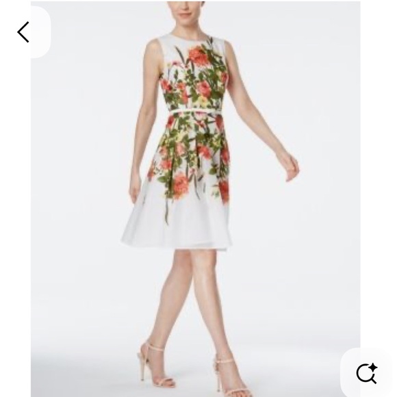 Tommy Hilfiger Dresses & Skirts - Tommy Hilfiger Floral Fit & Flare Jewel Neck Sleeveless A-Line‎ Midi Dress Sz 2